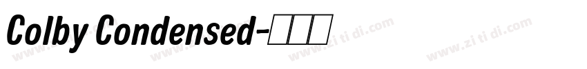 Colby Condensed字体转换